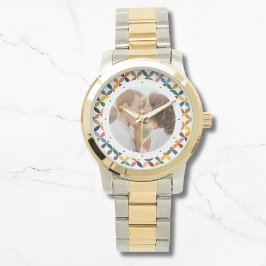 Anpassningsbar Photo Modern Colorful Personlig Armbandsur