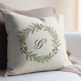 Anpassningsbar Photo Monogram Gräs God jul Kudde