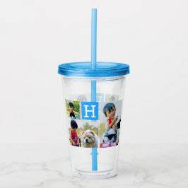 Anpassningsbar Photo Monogram Initial Brev Personl Take Away Mugg