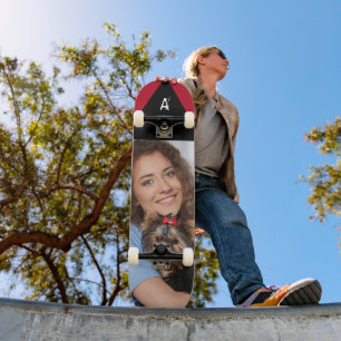 Anpassningsbar Photo Monogram Personalize Mini Skateboard Bräda 18,5 Cm