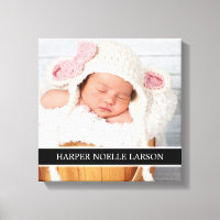 Anpassningsbar Photo & Monogram Personlig Canvas A