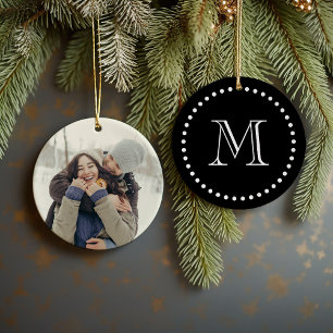 Anpassningsbar Photo & Monogram Personlig Ornament