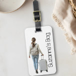Anpassningsbar Photo Monogram resande Vacation Bagagebricka<br><div class="desc">Den här designen kan vara personlig i det område som tillhandahålls genom att ändra fotot och/eller text. Du kan också anpassa den genom att klicka på Anpassa den här mallen och sedan välja klicka för att anpassa ytterligare alternativ och ta bort eller ändra färg i bakgrunden, lägga till text, ändra...</div>