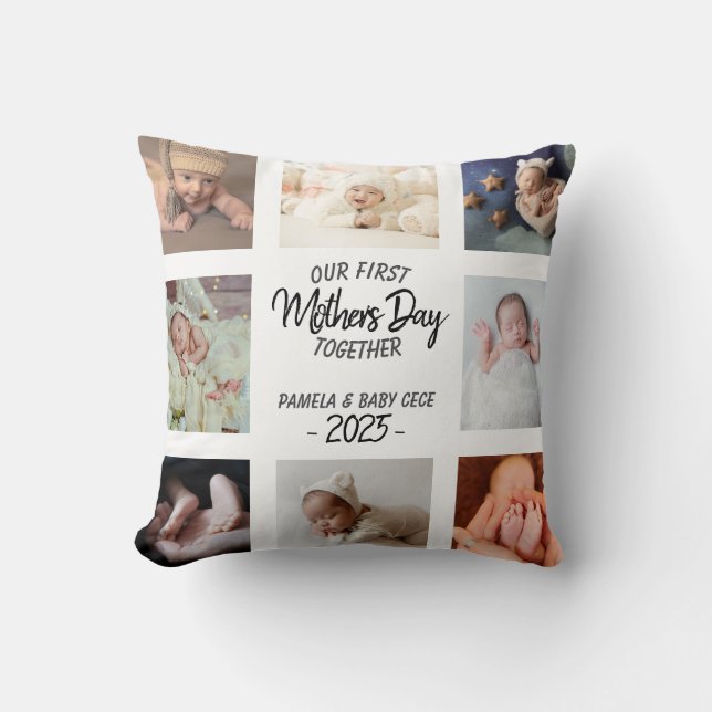 Anpassningsbar Photo Mors dag Pillow Gift Kudde (Framsida)