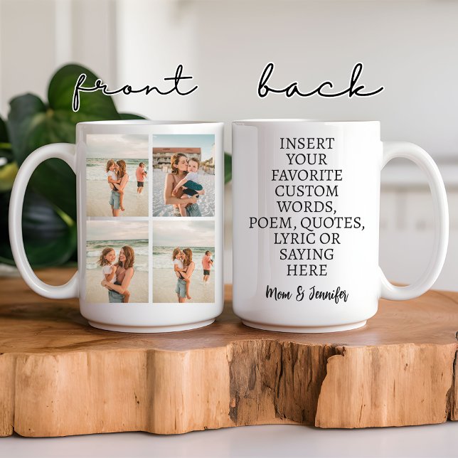 Anpassningsbar Photo Mugg för Mamma, Pappa, lärare (custom photo mug, personalized quote mug, custom coffee mug, custom saying mug, Custom mug for mom,)