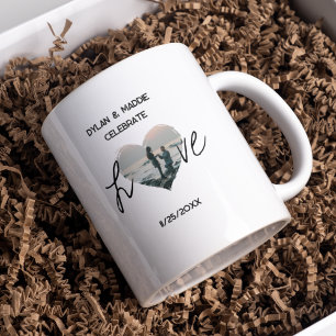 Anpassningsbar Photo Mugg Keepsaki Gift för Bröllo