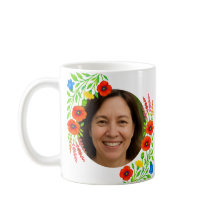 Anpassningsbar Photo Mugg med Blommigt Design Gift
