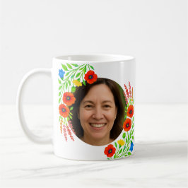 Anpassningsbar Photo Mugg med Blommigt Design Gift