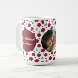 Anpassningsbar Photo Mugg med Röda blommor | Mors