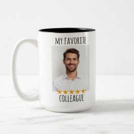 Anpassningsbar Photo My Favorite Colleague 5 Star Två-Tonad Mugg