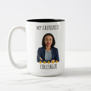 Anpassningsbar Photo My Favorite Colleague 5 Star Två-Tonad Mugg