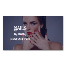 Anpassningsbar Photo Nail Technician Magnetiska Visitkort
