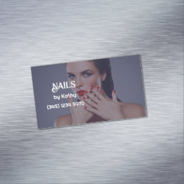 Anpassningsbar Photo Nail Technician Magnetiska Visitkort
