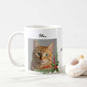 Anpassningsbar Photo Namn Cat eller Hundägare julk Kaffemugg