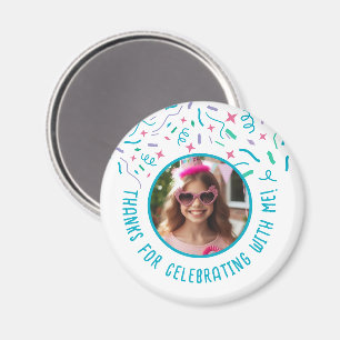 Anpassningsbar Photo Namn Confetti Firande Tack Magnet