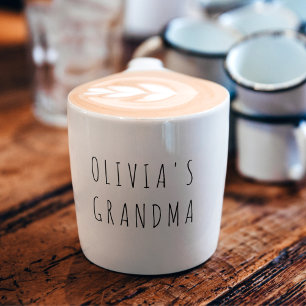 Anpassningsbar Photo & Namn för Grandma Gift Espressomugg