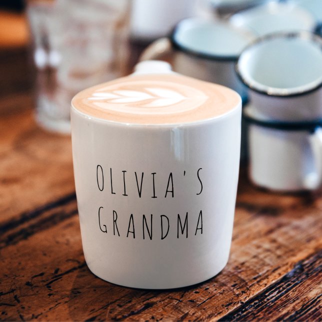 Anpassningsbar Photo & Namn för Grandma Gift Espressomugg (Skapare uppladdad)
