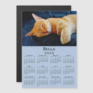 Anpassningsbar Photo Namn Light Blue 2022 Calendar