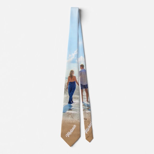 Anpassningsbar Photo Namn Neck Tie Your Favorite P Slips (Framsida)