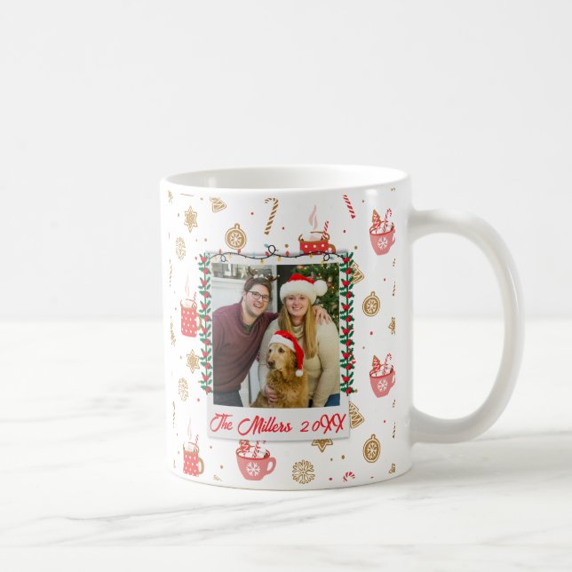 Anpassningsbar Photo & Namn Personlig God jul Kaffemugg (Höger)