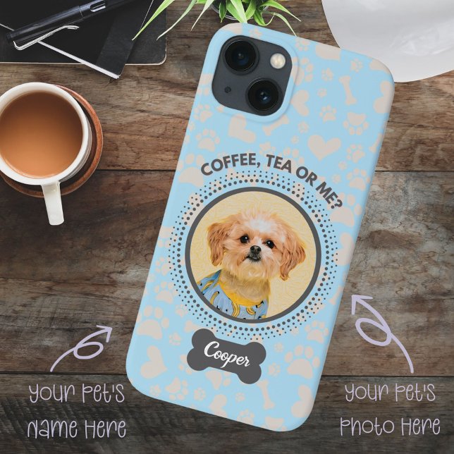 Anpassningsbar Photo & Namn Phone Case - Hund & Ca (Unique gift to dog parents, photo and name can be personalized easily.)