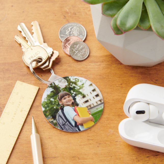 Anpassningsbar Photo Namn Star Keychain för barn Nyckelring (Skrivbord)