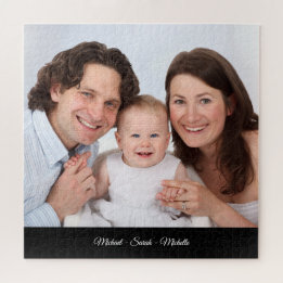 Anpassningsbar Photo Namn Template Large Jigszle P Pussel