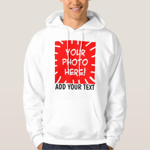 Anpassningsbar Photo Namn Text Personlig Hoodie