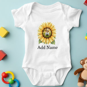 Anpassningsbar Photo Namn Text Personlig Solros T Shirt