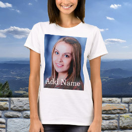 Anpassningsbar Photo Namn Text Personlig T Shirt