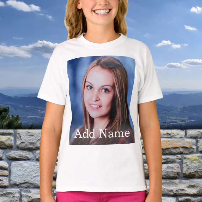 Anpassningsbar Photo Namn Text Personlig T Shirt (Skapare uppladdad)