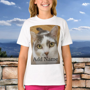 Anpassningsbar Photo Namn Text Personlig T-Shirt