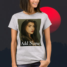 Anpassningsbar Photo Namn Text Personlig T-Shirt