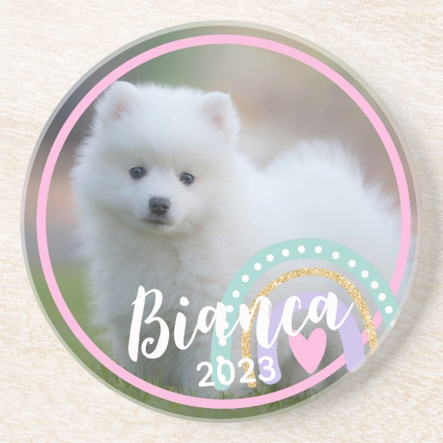 Anpassningsbar Photo Namn Year Rainbow Sandstone U Underlägg (Framsidan)