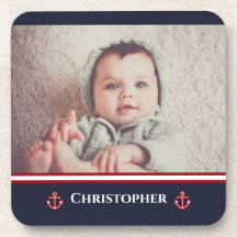 Anpassningsbar Photo Nautical Marine Navy Blue Whi