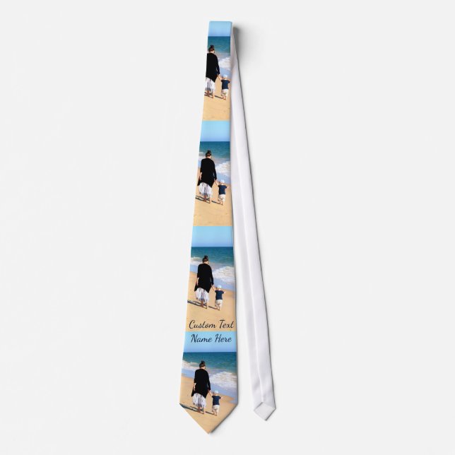 Anpassningsbar Photo Neck Tida med foton och text  Slips (Framsida)