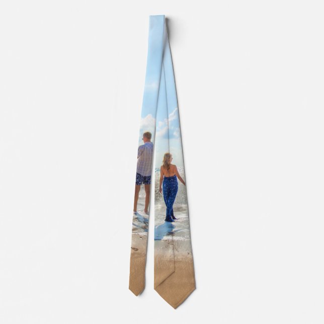 Anpassningsbar Photo Neck Tie - din sommardesign Slips (Baksida)