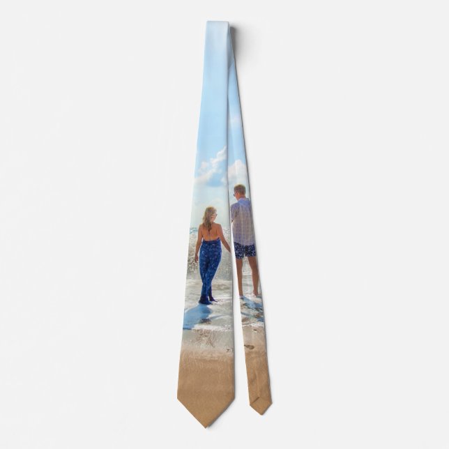 Anpassningsbar Photo Neck Tie Gift med foton Slips (Framsida)
