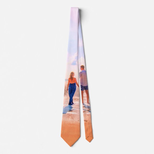 Anpassningsbar Photo Neck Tie Gift med foton Slips (Framsida)