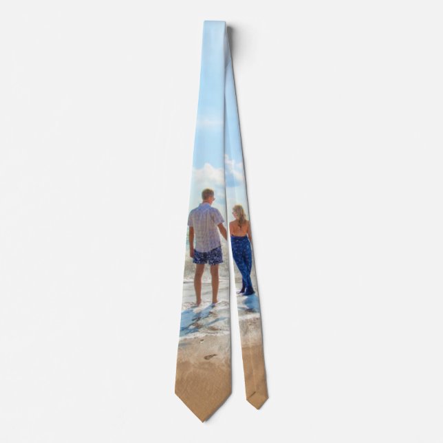 Anpassningsbar Photo Neck Tie Your Family Photos G Slips (Framsida)