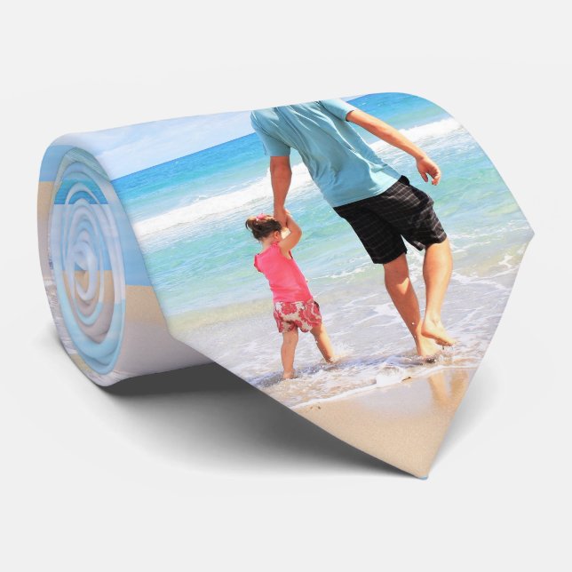 Anpassningsbar Photo Neck Tie Your Family Photos G Slips (Rullad)