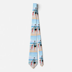 Anpassningsbar Photo Neck Tie Your Family Photos P Slips
