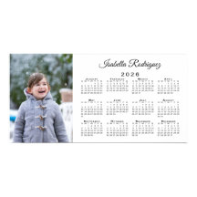 Anpassningsbar Photo och Namn 2026 Calendar