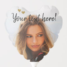 Anpassningsbar Photo och Namn Birthday Heart Ballo