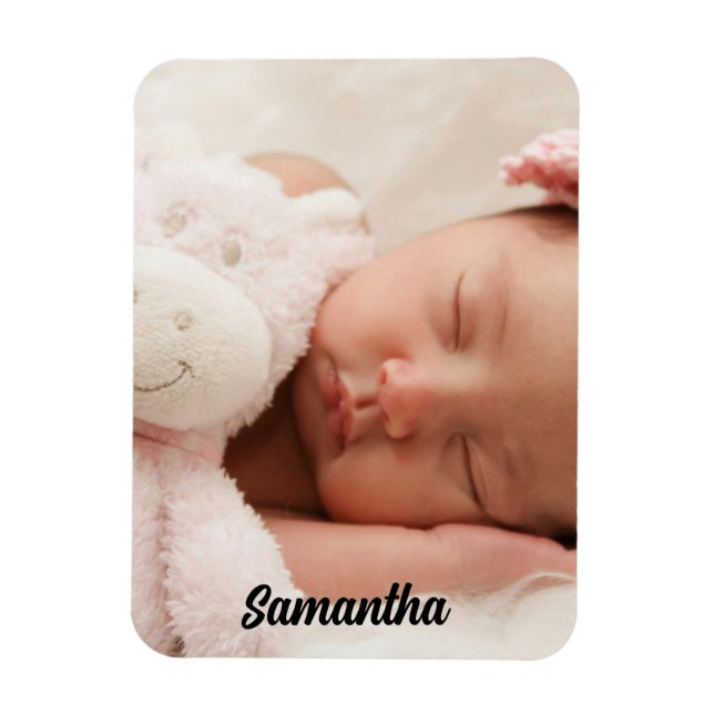 Anpassningsbar Photo och Namn Magnet (Vertikal)