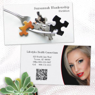 Anpassningsbar Photo och QR Code Health Profession Visitkort