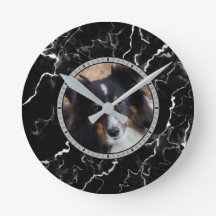 Anpassningsbar Photo on Faux Black Marble Struktur