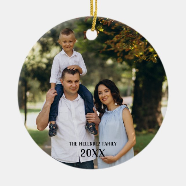 Anpassningsbar Photo Ornament Cute Cactus Mönster (Framsidan)