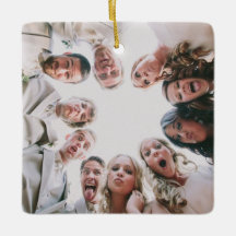 Anpassningsbar Photo Ornament Dubbla Sided,Julfoto