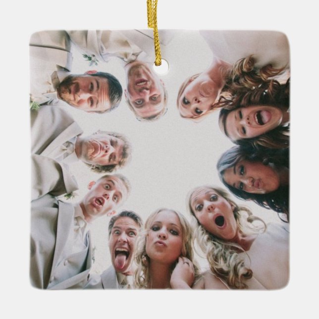 Anpassningsbar Photo Ornament Dubbla Sided,Julfoto (Framsida)